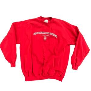 90s North Carolina State University Red Pullover sweatshirt size XL NCAA Unisex